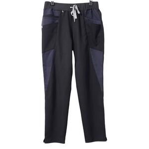 Figs Mombasa Scrub Pants Size Medium Zip Pocket Black Poly Blend W21SW2011